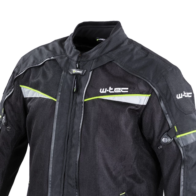 Pánska moto bunda W-TEC Progair - čierna-fluo