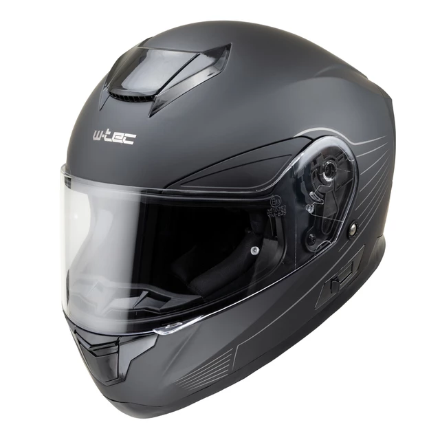 Moto prilba W-TEC Yorkroad Solid - White Grey Glossy