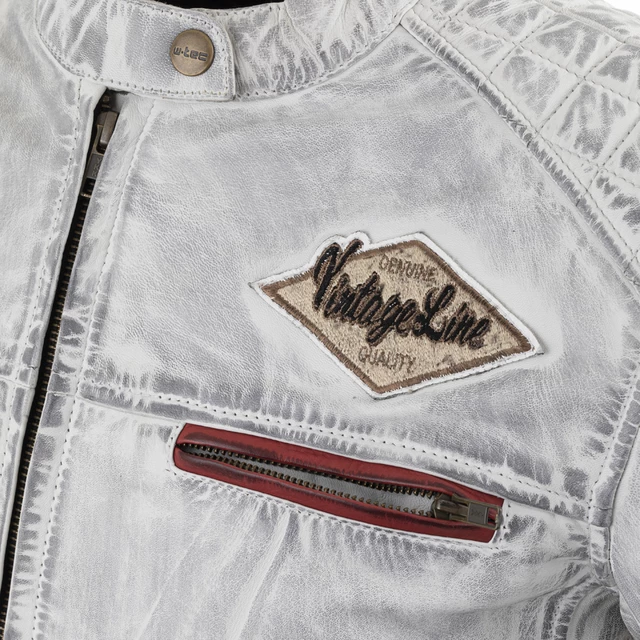 Dámska kožená moto bunda W-TEC Sheawen Lady White - biela