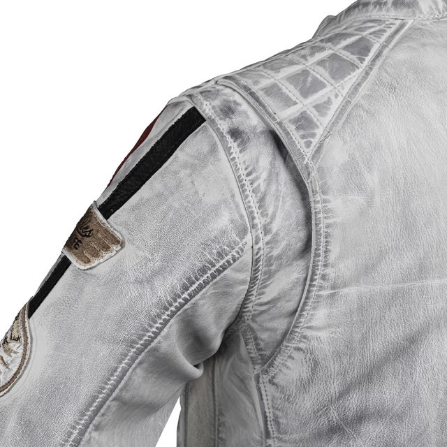 Dámska kožená moto bunda W-TEC Sheawen Lady White - biela