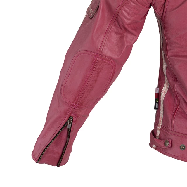 Dámska kožená moto bunda W-TEC Sheawen Lady Pink - ružová