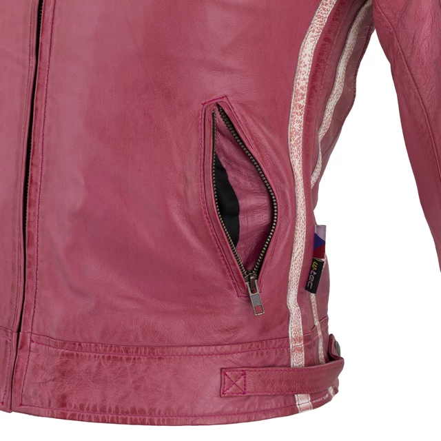 Dámska kožená moto bunda W-TEC Sheawen Lady Pink - ružová