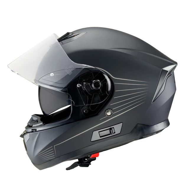 Moto prilba W-TEC Yorkroad Solid - White Grey Glossy