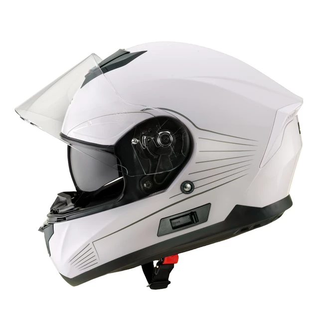 Moto prilba W-TEC Yorkroad Solid - White Grey Glossy
