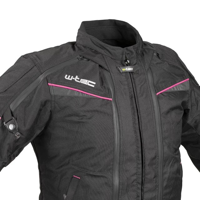 Dámska moto bunda W-TEC Progair Lady - 2. akosť - čierno-ružová