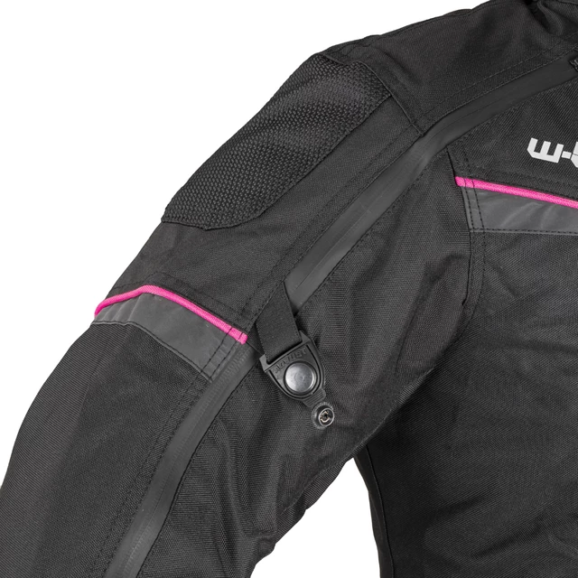 Dámska moto bunda W-TEC Progair Lady - 2. akosť - čierno-ružová