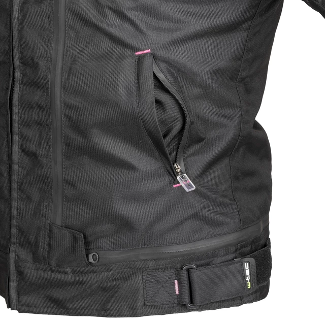 Dámska moto bunda W-TEC Progair Lady - 2. akosť - čierno-ružová