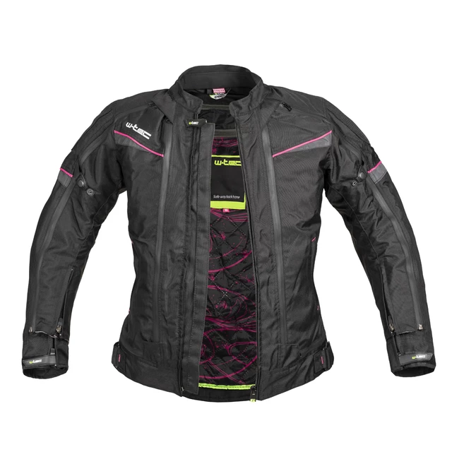 Dámska moto bunda W-TEC Progair Lady - 2. akosť - čierno-ružová