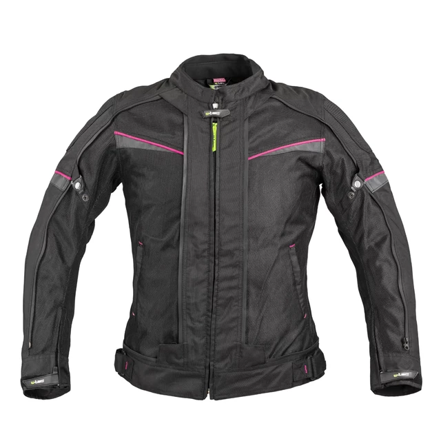 Dámska moto bunda W-TEC Progair Lady - 2. akosť - čierno-ružová