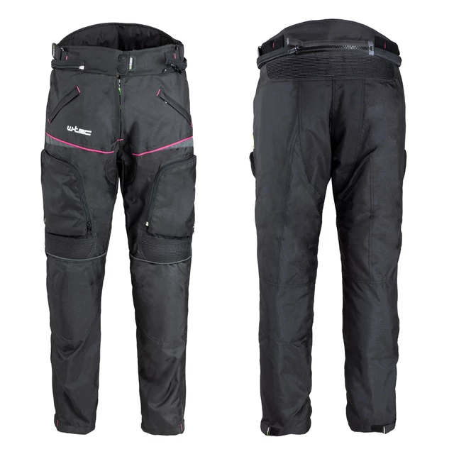 Dámske moto nohavice W-TEC Propant Lady - čierno-ružová - čierno-ružová