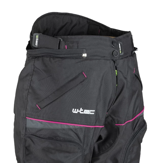 Dámske moto nohavice W-TEC Propant Lady - čierno-ružová