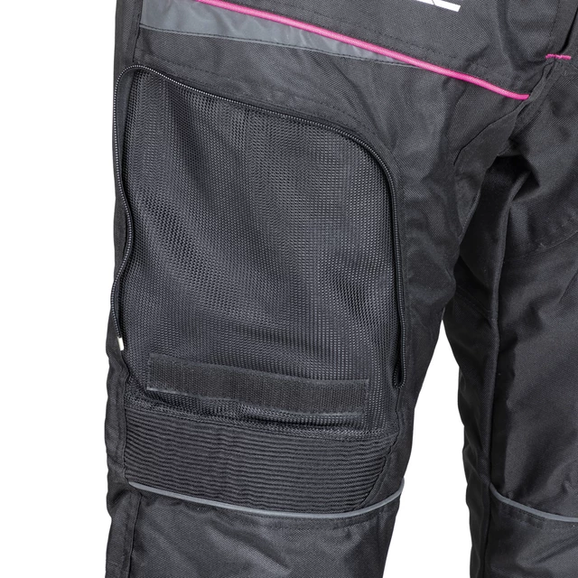 Dámske moto nohavice W-TEC Propant Lady - čierno-ružová