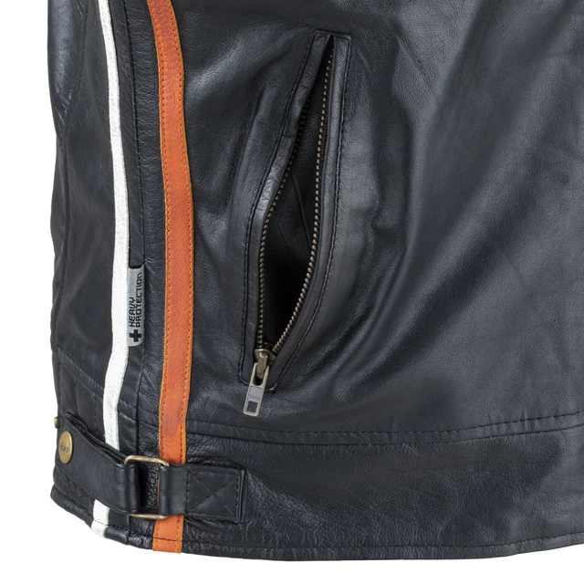 Pánska kožená moto bunda W-TEC Sheawen Classic - čierna