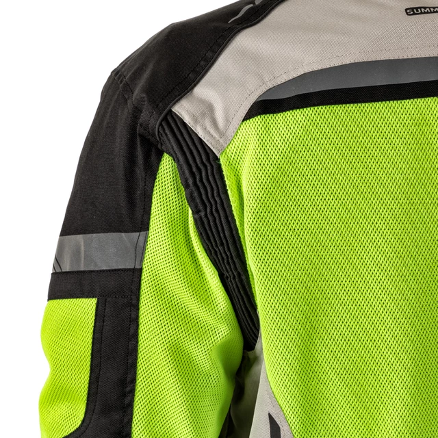Pánska letná moto bunda W-TEC Saigair - Fluo Yellow-Black