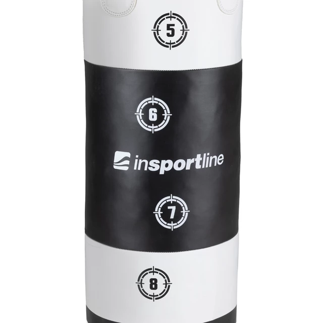 Boxovacie vrece inSPORTline Robkin 35x90cm / 25kg - čierno-biela