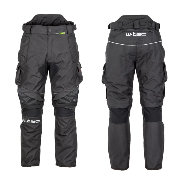 Pánske moto nohavice W-TEC Thollte - Black - Black