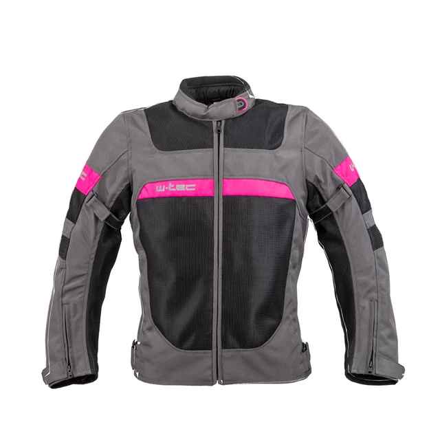 Dámska letná moto bunda W-TEC Monaca - Black Mesh-Pink - Black Mesh-Pink