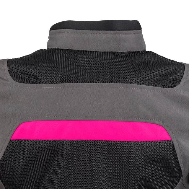 Dámska letná moto bunda W-TEC Monaca - Black Mesh-Pink