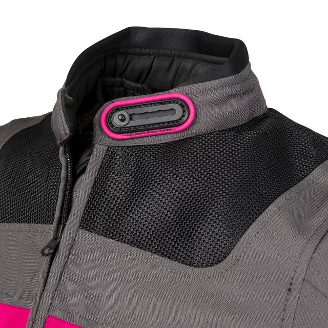 Dámska letná moto bunda W-TEC Monaca - Black Mesh-Pink