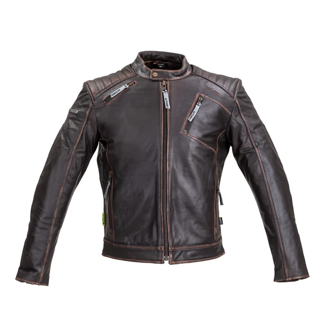 Kožená moto bunda W-TEC Embracer - Vintage Dark Brown - Vintage Dark Brown