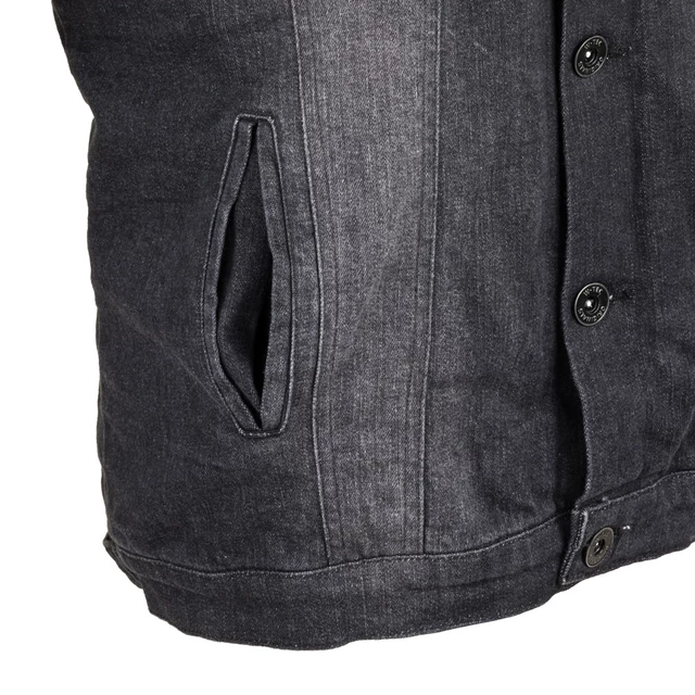 Pánska jeansová letná moto bunda W-TEC Lenny - čierna