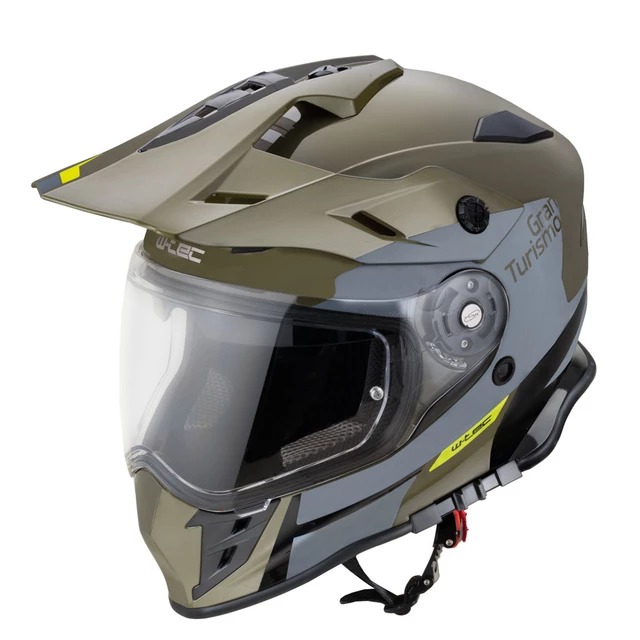 Moto prilba W-TEC V331 PR Graphic - Khaki-Grey - Khaki-Grey
