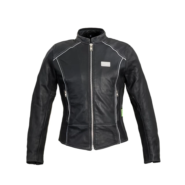 Dámska kožená moto bunda W-TEC Hagora - 2.akosť - matne čierna - matne čierna