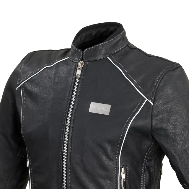 Dámska kožená moto bunda W-TEC Hagora - 2.akosť - matne čierna