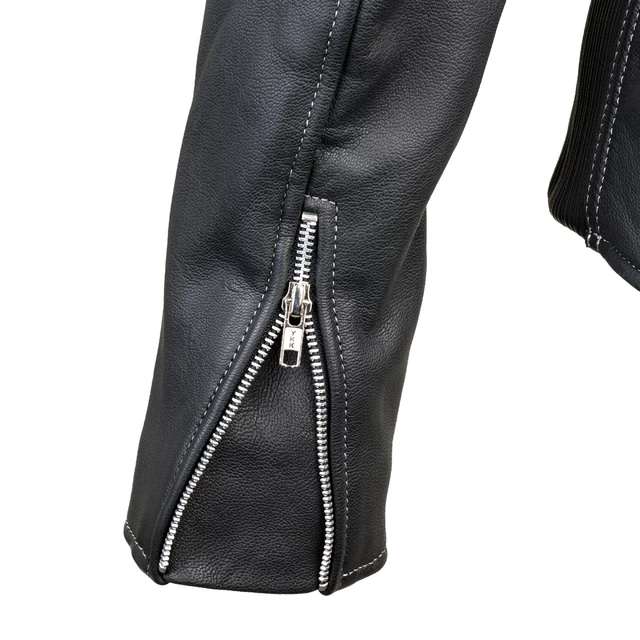 Dámska kožená moto bunda W-TEC Hagora - 2.akosť - matne čierna