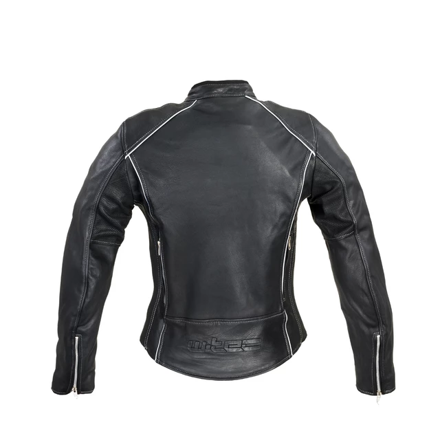 Dámska kožená moto bunda W-TEC Hagora - 2.akosť - matne čierna