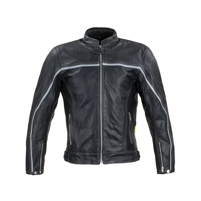 Kožená moto bunda W-TEC Mathal - 2. akosť - čierna - čierna