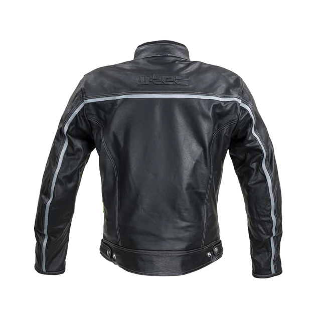 Kožená moto bunda W-TEC Mathal - 2. akosť - čierna