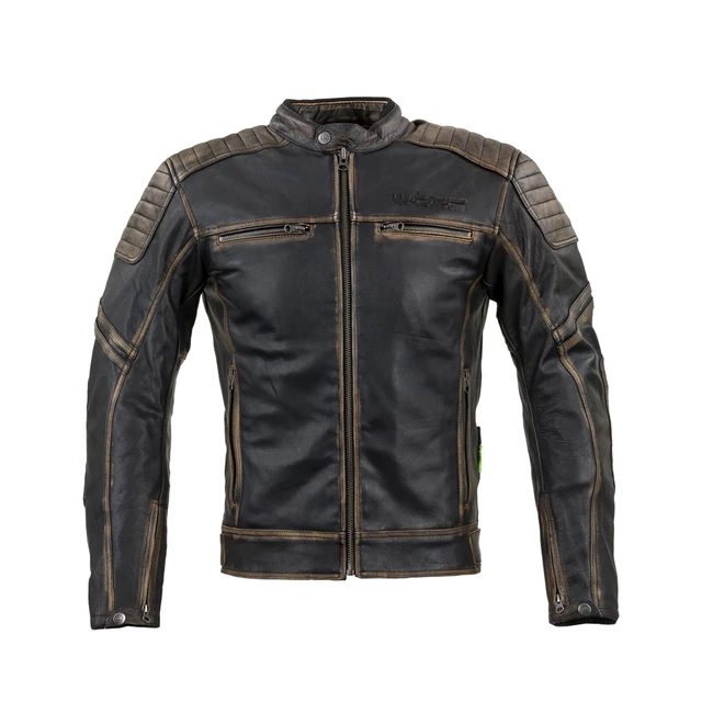 Kožená moto bunda W-TEC Mungelli - vintage hnedá - vintage hnedá