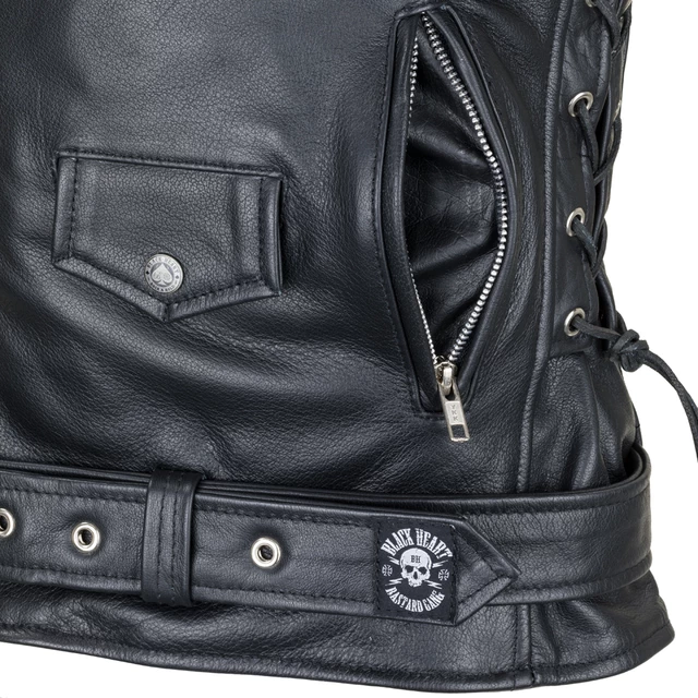 Kožená moto bunda W-TEC Black Heart Perfectis - čierna