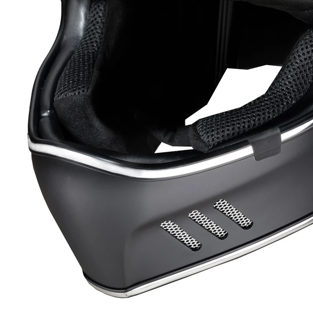 Moto prilba W-TEC Black Heart Retron s okuliarmi Dalhart - Angerwheel Silver