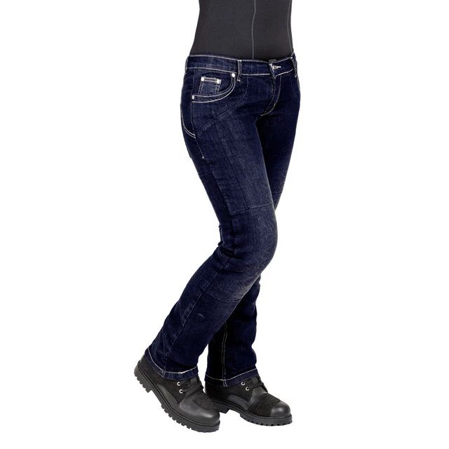 Dámske moto jeansy W-TEC C-2011 modré - modrá