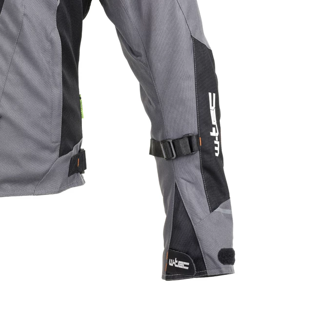 Pánska moto bunda W-TEC Brandon - čierno-šedo-oranžová