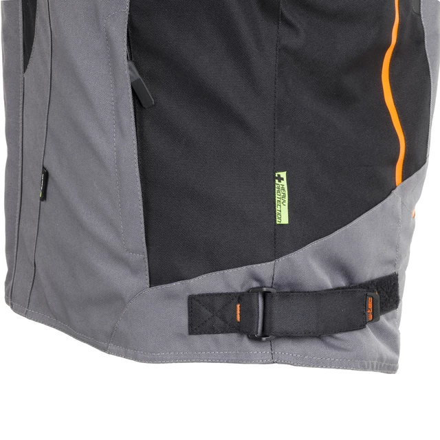 Pánska moto bunda W-TEC Brandon - čierno-šedo-oranžová