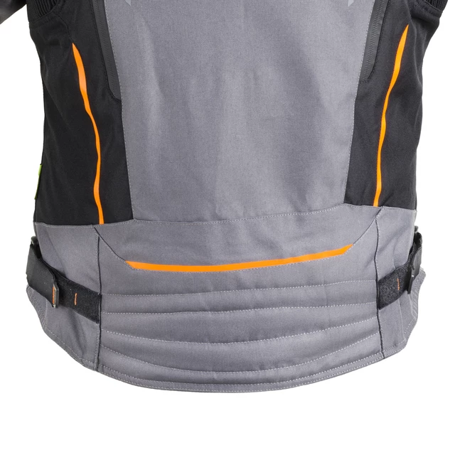 Pánska moto bunda W-TEC Brandon - čierno-šedo-oranžová