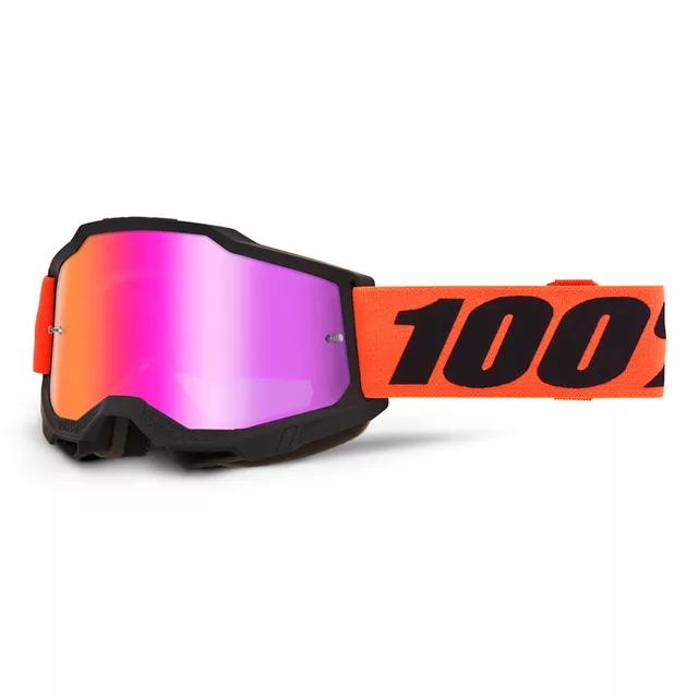 Motokrosové okuliare 100% Accuri 2 Mirror - Ferran čierna, zrkadlové plexi