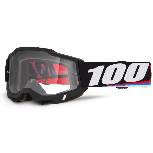 Motokrosové okuliare 100% Accuri 2 - Magnus černá, čiré plexi - Magnus černá, čiré plexi