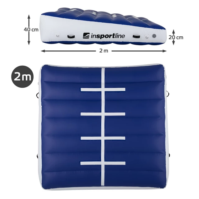 Nafukovací klin inSPORTline Air-incline 200x200x40 cm