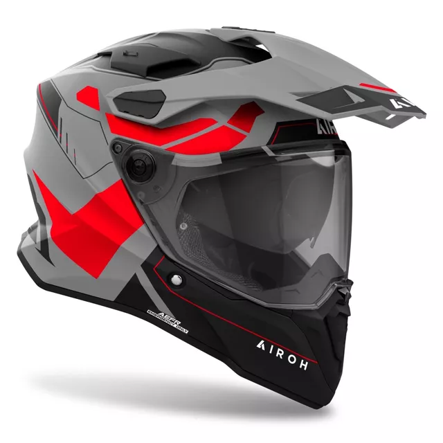 Moto prilba Airoh Commander 2 Reveal matná červená fluo