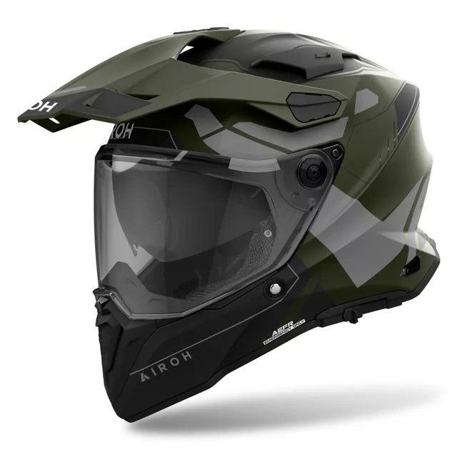 Moto prilba Airoh Commander 2 Reveal matná military zelená