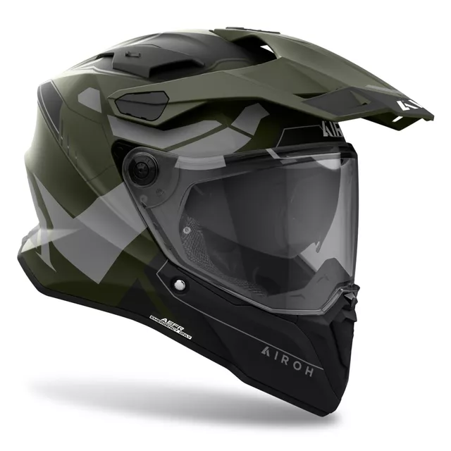 Moto prilba Airoh Commander 2 Reveal matná military zelená