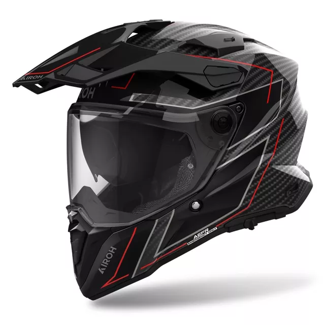 Moto prilba Airoh Commander 2 Carbon Stylish lesklá