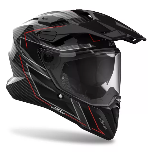 Moto prilba Airoh Commander 2 Carbon Stylish lesklá