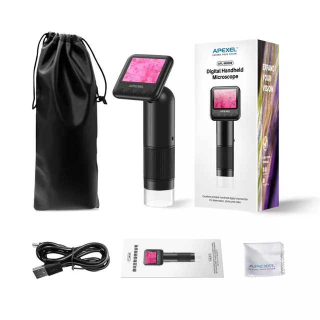 Digitálny mikroskop Apexel 400X-800X s LCD displejom