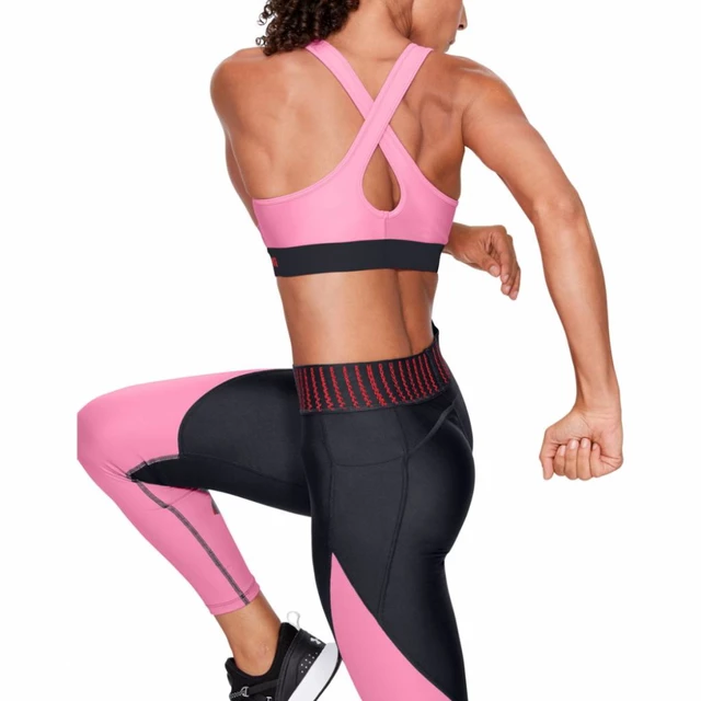 Dámska športová podprsenka Under Armour Mid Crossback - Lipstick