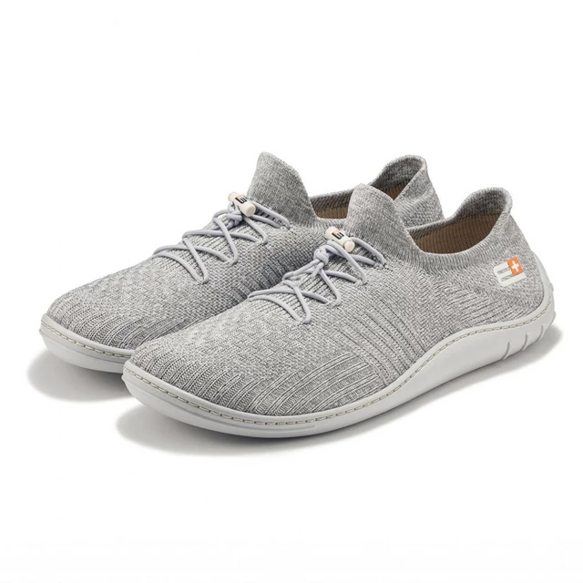Pánske barefoot topánky Brubeck Merino - black/black - Light Grey